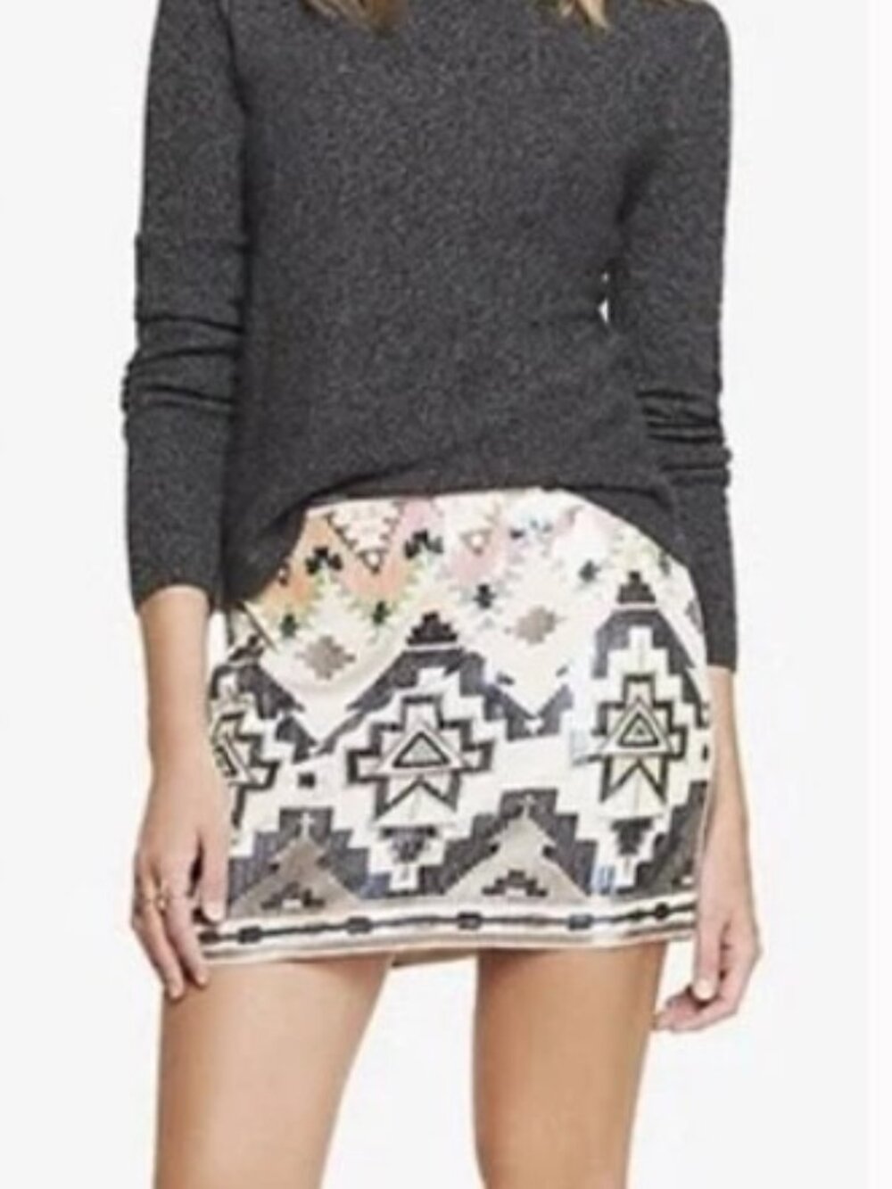 Express Aztec Sequin Mini Skit
